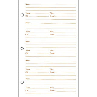 LANG Address Book Refill Pages (0113100)