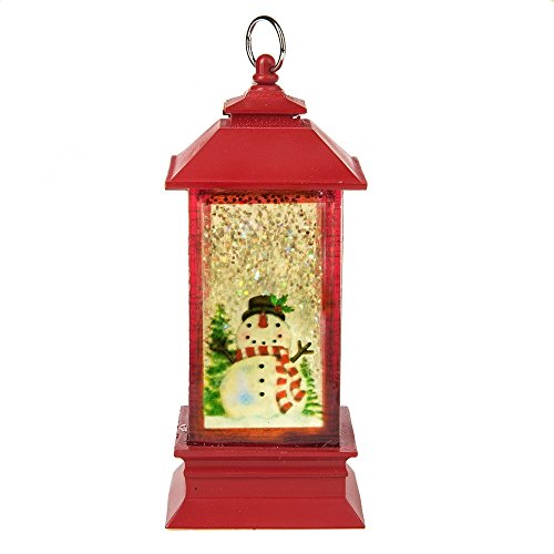 Ganz MidWest-CBK Lighted LED Lantern with Snowman Mini Shimmer Water Globe