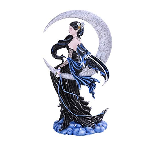 Pacific Trading Giftware PT Nene Thomas Fantasy Art Collection Solace Black Moon Fairy Resin Collectible Figurine
