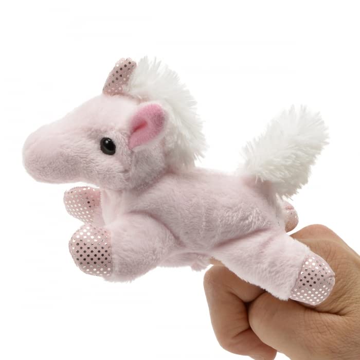 Unipak 1155UPK Pink Unicorn Finger Puppet, 3.5-inch Height