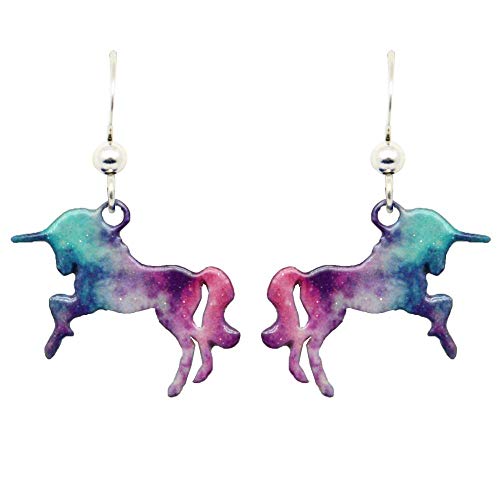 Nebula Unicorn Earrings by d&