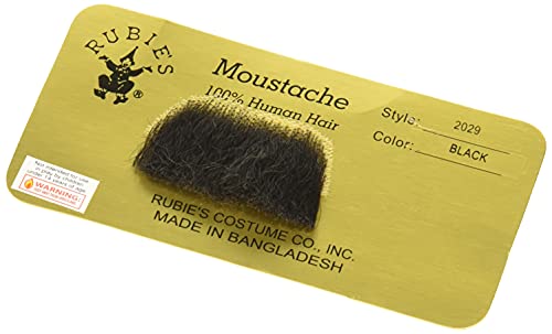 Rubie's mens Chaplin Moustache Black, Black, One Size US