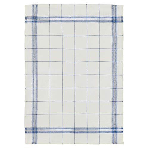 Coucke French 100% Linen Towel, Egr Bleu, 20 by 30 Inches, Linen and Blue