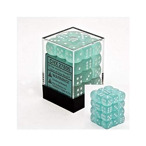 DND Dice Set-Chessex D&D Dice-12mm Frosted Teal and White Plastic Polyhedral Dice Set-Dungeons and Dragons Dice Includes 36 Dice ‚Äö√Ñ√¨ D6, Various (CHX27805)