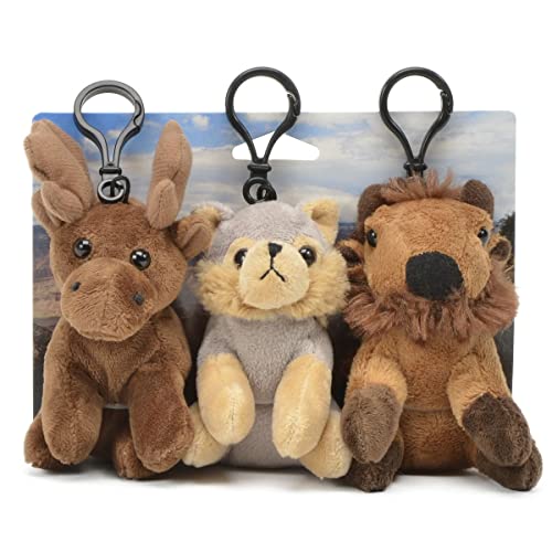 Unipak 1188YE Yellowstone Trio Plush Key Holder, Set of 3