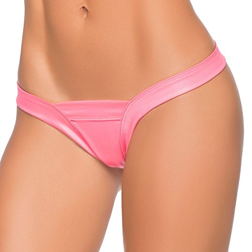 Mapalé Espiral Women's Wet Look Micro Thong Wet Pink Medium/Large