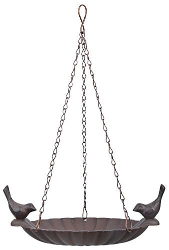 Esschert Design FB377 Hanging Bird Bath with 2 Birds