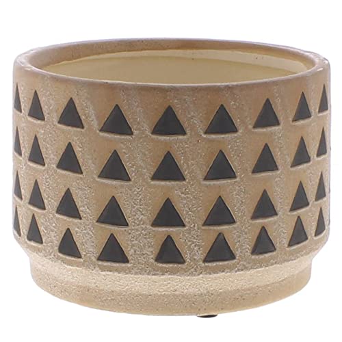 HomArt Large Terra Cotta Inca Cachepot, Ceramic