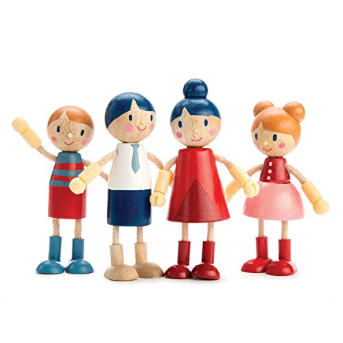 Tender Leaf Toys - Doll Family - Cute Wooden Doll Family for Happy Kid&