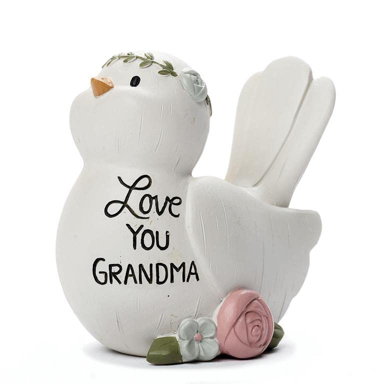 Blossom Bucket Grandma Graceful Sentiments Bird Mother's Day Figurine, 3.25-inch Length, Resin