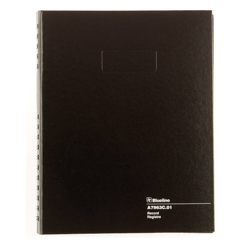 Rediform Blueline AccountPro Record Book, Black, 10.25 x 7.69 inches, 300 Pages (A7963C.01)