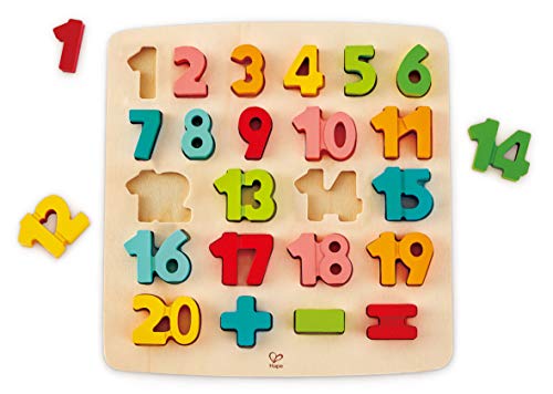 Odyssey Toys Hape Chunky Number Puzzle (10 Pieces), Multicolor, 5&