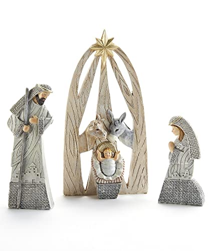 Giftcraft 683199 Christmas Holy Family Figurine, Set of 3, Polyresin