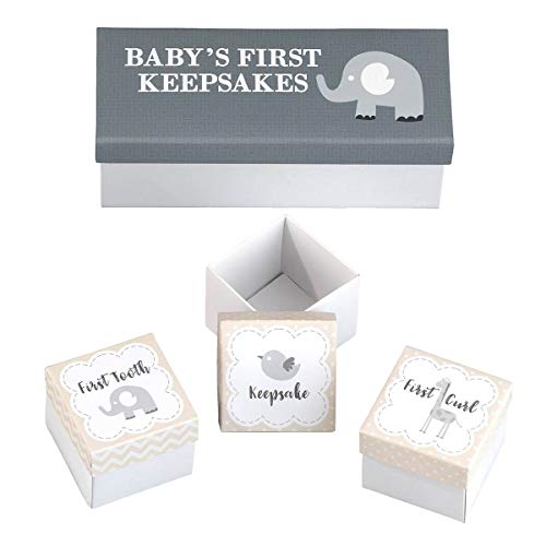 Blue Sky Clayworks Lillian Rose 3 Piece Baby's First Keepsakes Boxes