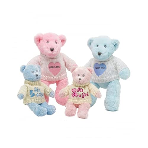 Unipak 1030SP Pink It's A Girl Bebe Tee Teddy Bear Plush Figure, 8-inch Height,