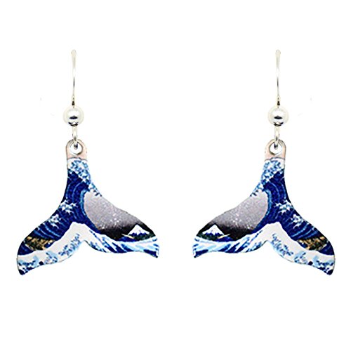 Great Wave Whale Tail Earrings 