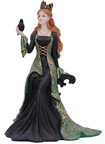 Comfy Hour Irish Princess Collection 7 Irish Princess Queen Green Dress With Crow Resin Figurine for St. Patricks Day and Everyday Collection