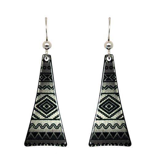 Southwest Design 3 Triangular Earrings, hang 2 inches; Made in U.S.A. by d&