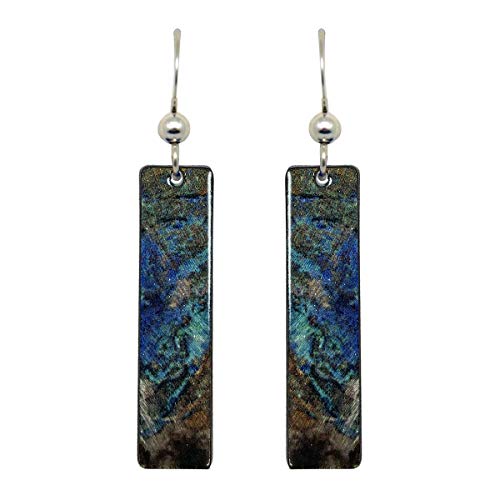 Azurite Earrings, hang 2 inches; Made in U.S.A. by d&