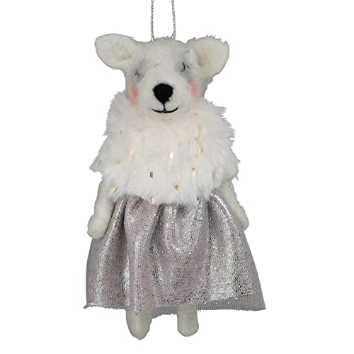 Homart 0414-23 Fancy Dog Ornament, 5.5-inch Height, Felt
