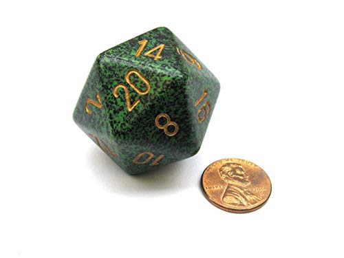 Chessex Manufacturing XS2002 Golden Recon Speckled Single Jumbo 34 mm D20 Dice Set