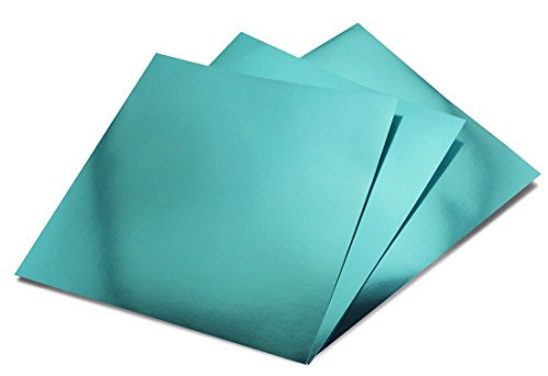 Hygloss Products Metallic Foil Board Sheets - 12 x 12 Inches – Light Blue, 10 Pack