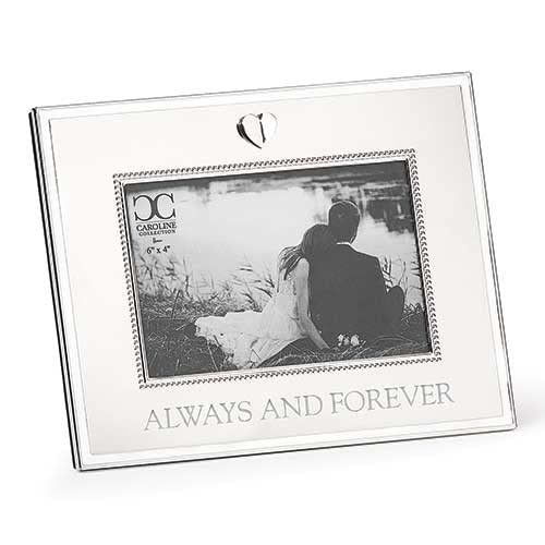 Roman Giftware Inc., Caroline Collection, Wedding & Anniversary, 6.75" H Silver W/ Heart Frame ,Religious, Inspirational, Durable (1x8x6)