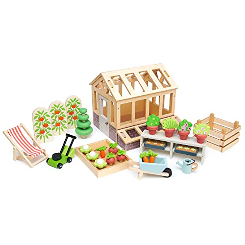 Tender Leaf Toys - Realistic Natural Pretend Play Greenhouse Garden Set for Age 3+