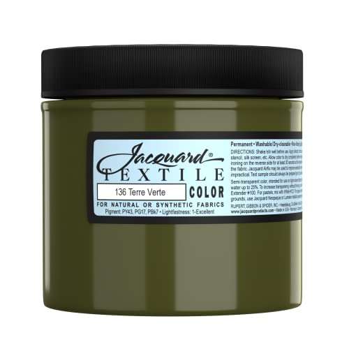 Jacquard Textile Color Fabric Paint 8Oz-Terre Verte