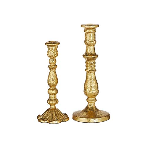 RAZ Imports 2021 Christmas Eve 10.75" Candle Stick Holder, Set of 2