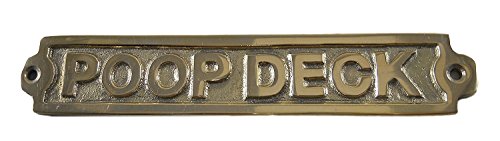 Moby Dick Specialties GSM Brass Poop Deck Sign