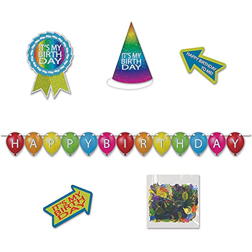 Beistle Birthday Desktop Party Decorating Kit, Multicolor - 1pack