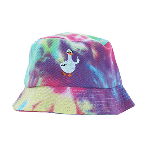 Pavilion Gift Company Duck Humorous Tie Dye Adult Bucket Hat, Multicolor, One-Size-Fits-Most
