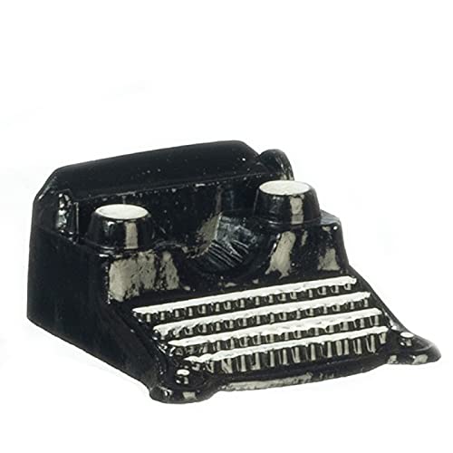 Aztec Imports Dolls House Black & White Classic Typewriter Miniature Study Office Accessory