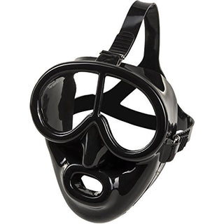 IST M37 PEGASUS Full Face Mask for Commercial Scuba Diving, Low Volume Gear with Octo Attachment (Black Silicone)
