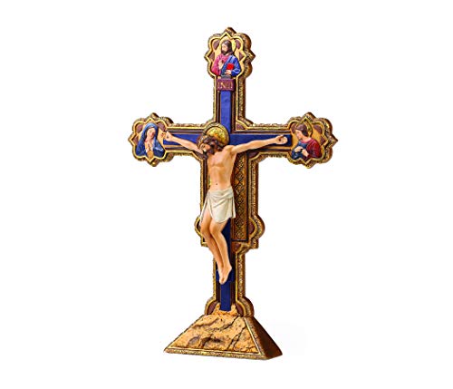Roman Renaissance Collection Joseph's Studio Exclusive The Ognissanti All Saints Tabletop Crucifix Freestands Cross, 10.5-Inch
