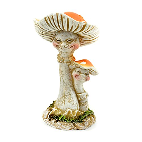 Midwest Design Touch of Nature 55610 Fairy Garden Happy Mushrooms, 3.25"