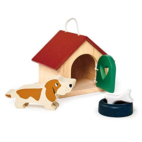 Tender Leaf Toys - Pets Sets for Doll House Accessories - Great Add-on Pet Play Set to Any Dollhouse for Age 3+ (Pet Dog Set)