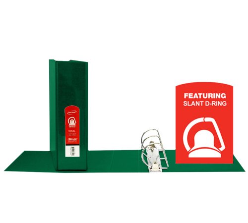 BAZIC 3" Green Slant-D Ring View Binder w/ 2 Pockets (4162)