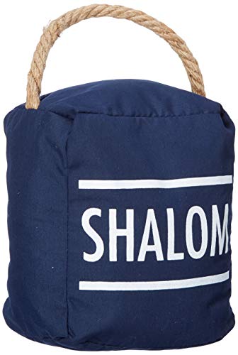 Pavilion Gift Company Navy Blue Decorative Door Stopper 6 Inch Tall - 2 Pounds Shalom,