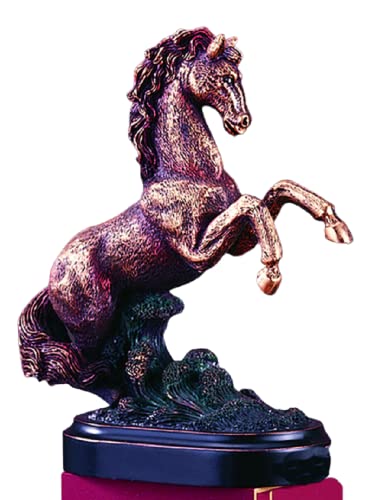 Marian Imports Bronze Finish 7" Textured Rearing Horse Sculpture