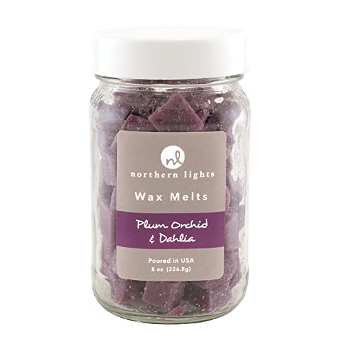 Northern Lights Candles Fragrance Palette Wax Melt Jar, 8 Ounce, Plum Orchid and Dahlia