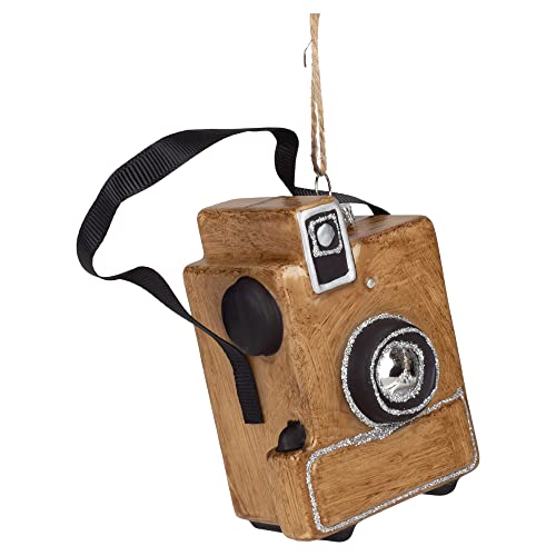 RAZ Imports 4220900 Antique Camera Decorative Ornament, 3.75-inch Height, Glass
