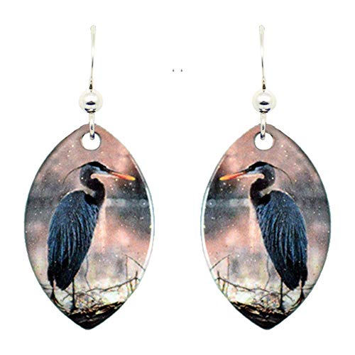Great Blue Heron Earrings by d&