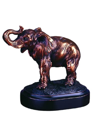 Marian Imports F13013 Elephant Bronze Plated Resin Sculpture - 4.5 x 2.5 x 4 in.