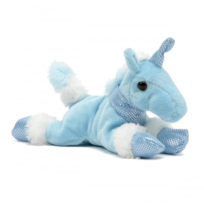 Unipak 1122UBL Handful Blue Unicorn Plush Figure Toy, 6-inch Length