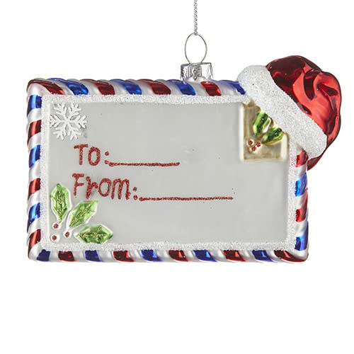 RAZ Imports Present Tag Ornament, 5-inch Length