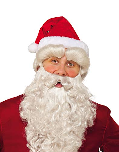 Rubie's Unisex-Adult's Deluxe Costume Accessory Santa Eyebrows, White, One Size