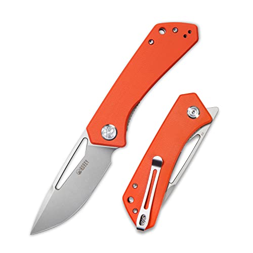 Kubey Thalia KU331H Pocket Knife, Lightweight Folding Knife 3.27" Blade G10 Handle, Good for Camping Hiking Outdoor