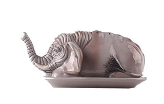 Blue Sky Clayworks Clayworks 8.25"X5.25"X4" Elephant Butter Dish